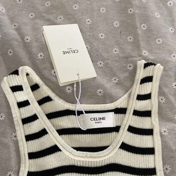 Celine Crop Top White Size S - Picture 2 of 5